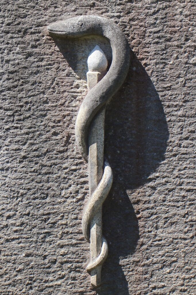 relief, symbol, rod, line, äskulapstab, asclepius staff, medicine, doctor, doctors